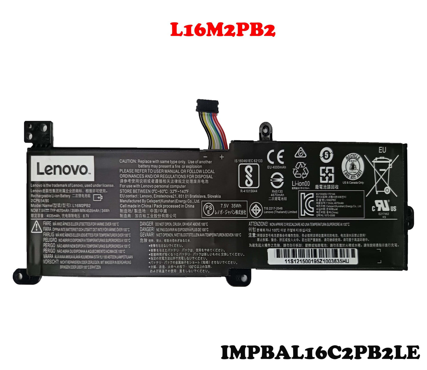 Bateria Lenovo L16m2pb2 Plana Original