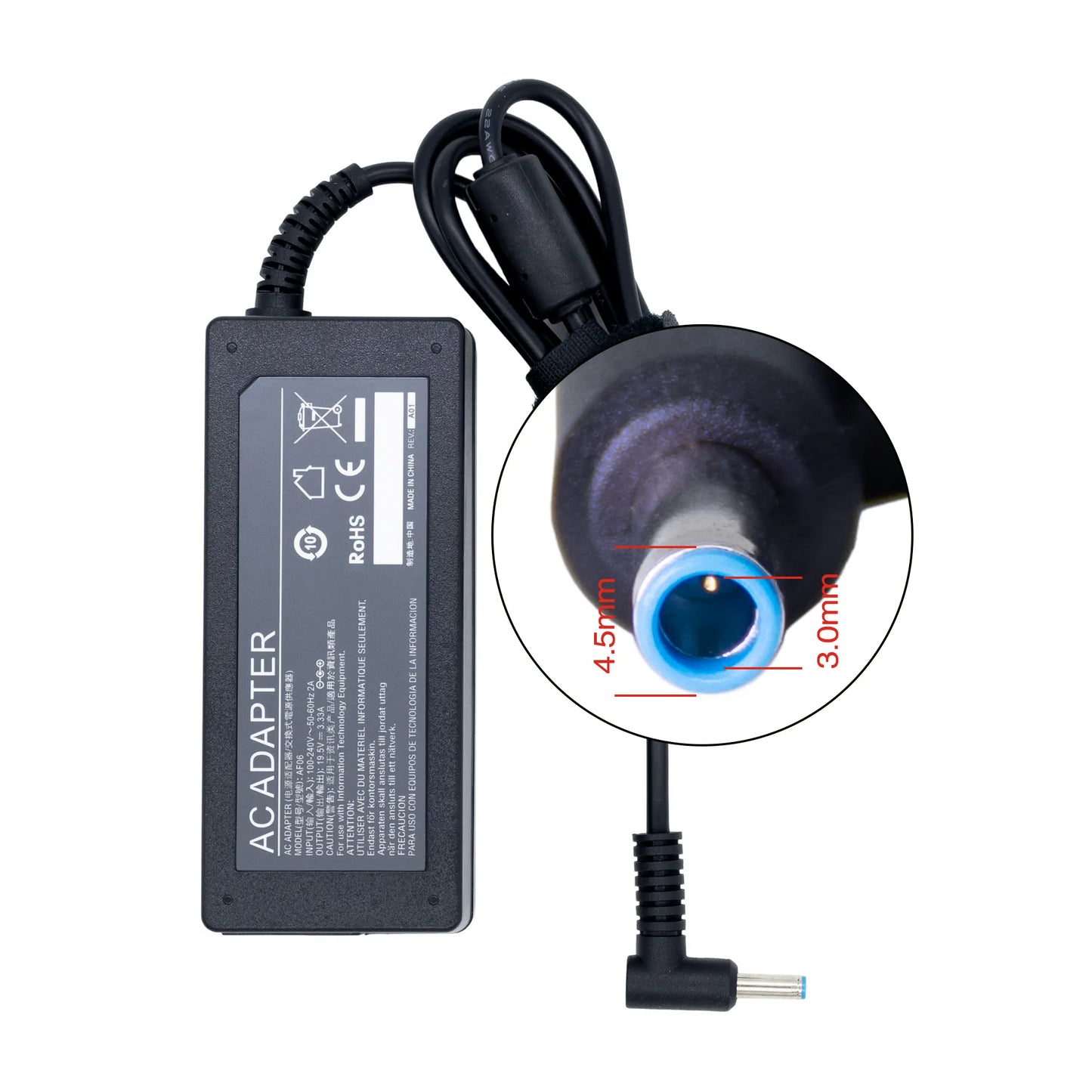 Cargador HP 19.5V 2.31A Punta 4.5*3.0mm