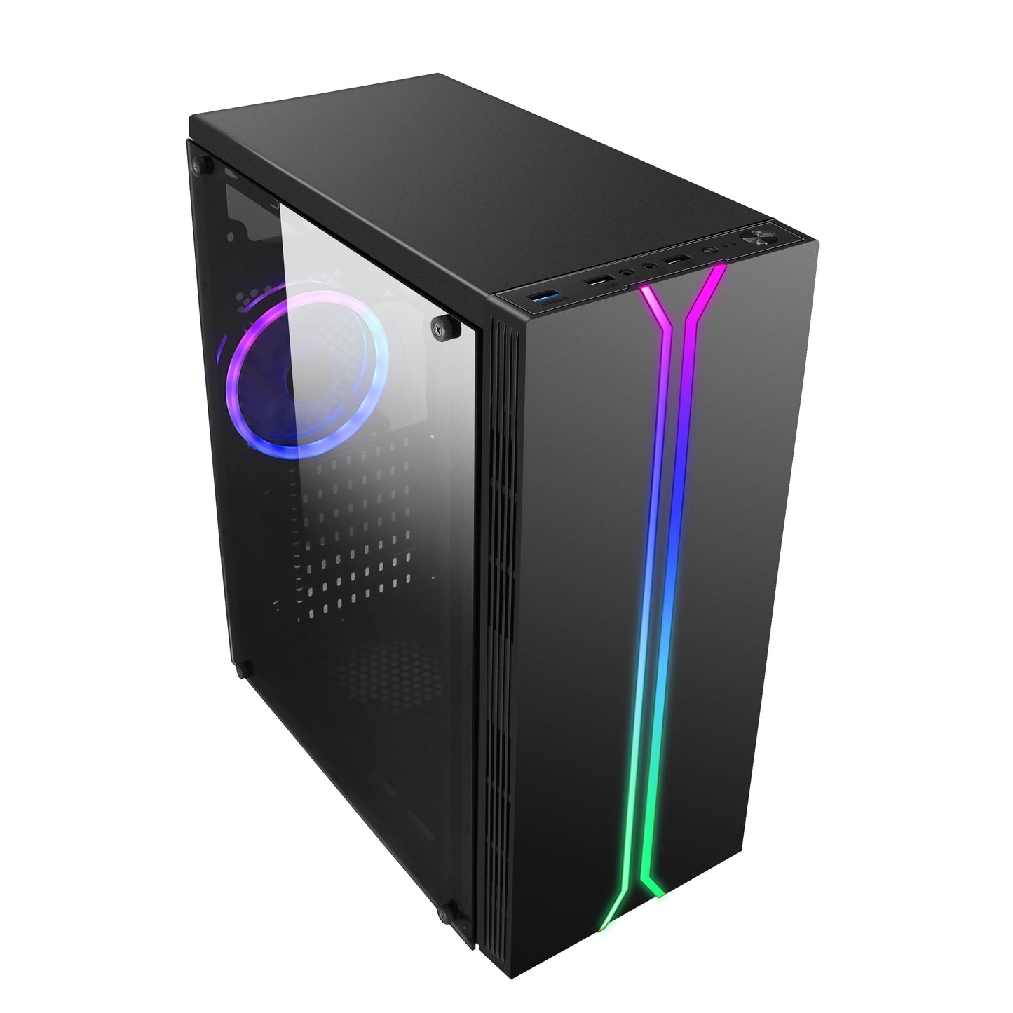 Chasis TRINITY ARGB ATX + Fan 120MM Trasero