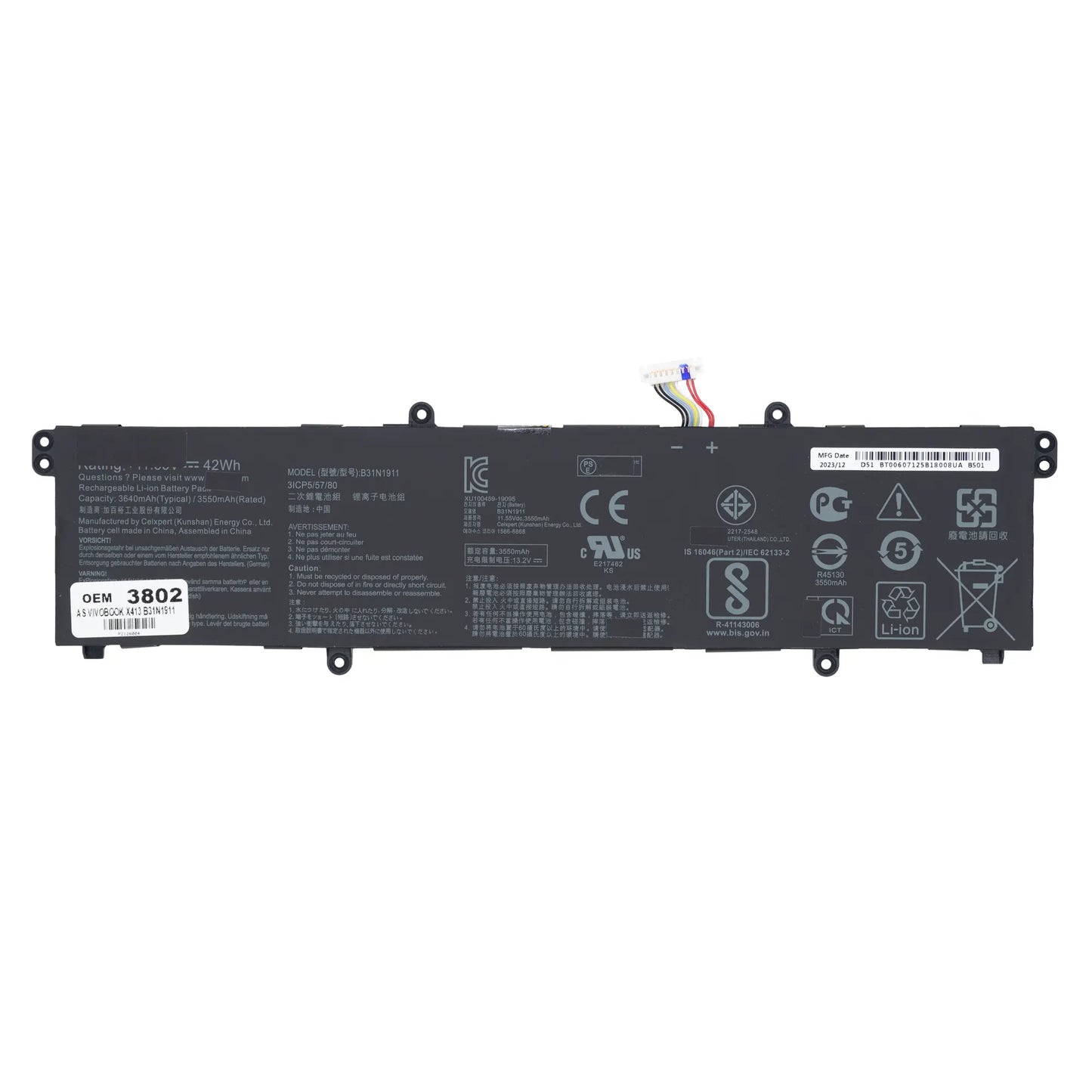 Bateria Asus X413 Plana Generica