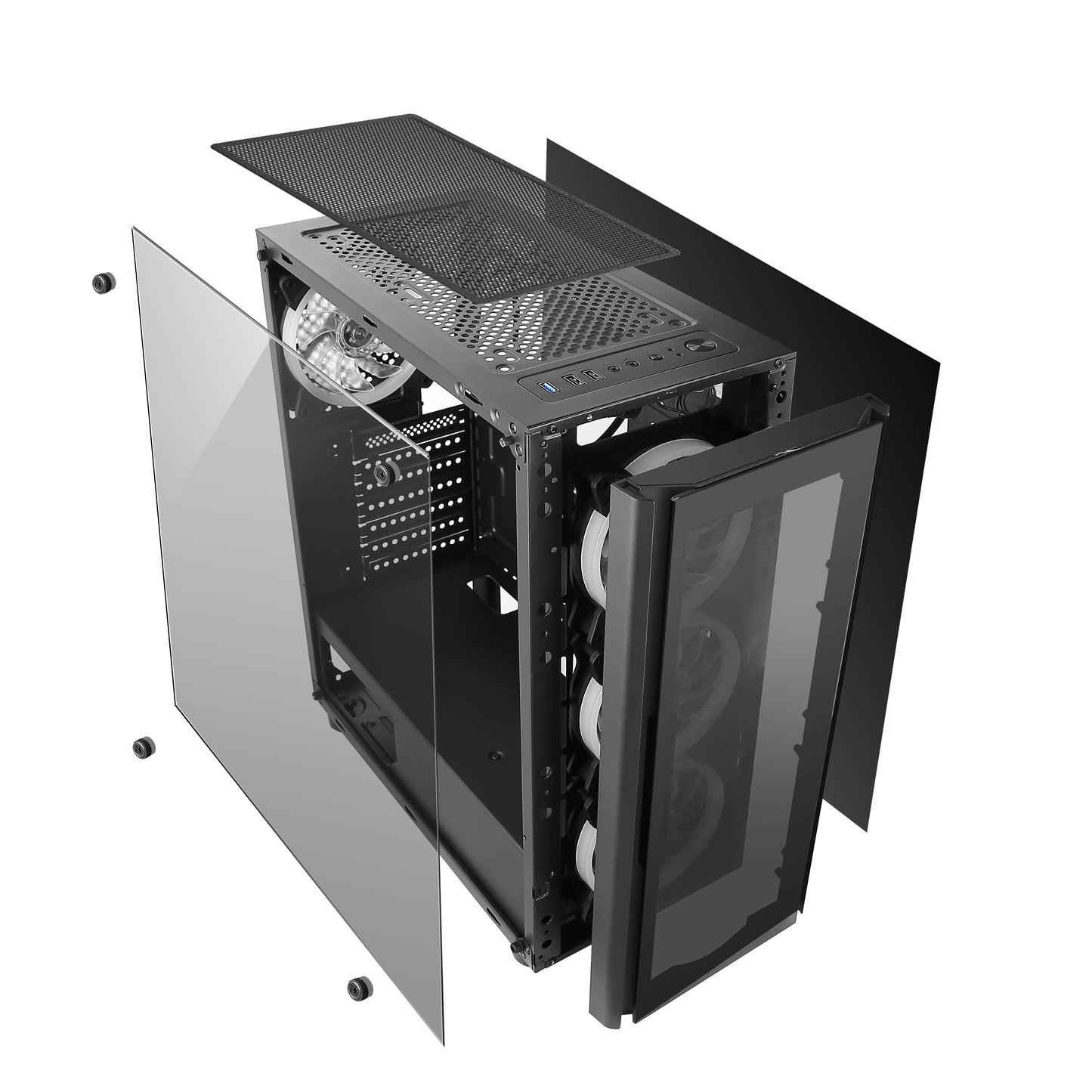 Chasis 3 Ventiladores 120MM ATX