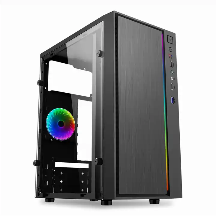 Chasis Linea Derecha RGB MicroATX + Fuente Thunder Semireal 550W