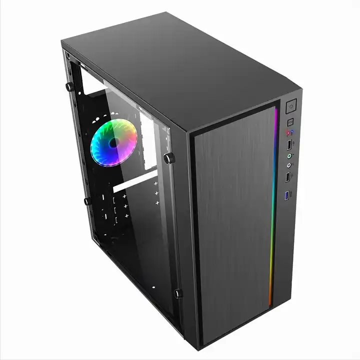 Chasis Linea Derecha RGB MicroATX + Fuente Thunder Semireal 550W