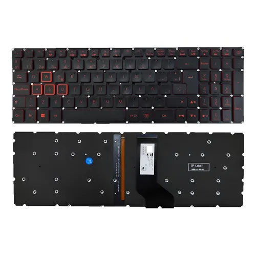 Teclado Portátil ACER An-515-51 Red Blacklit Gamer