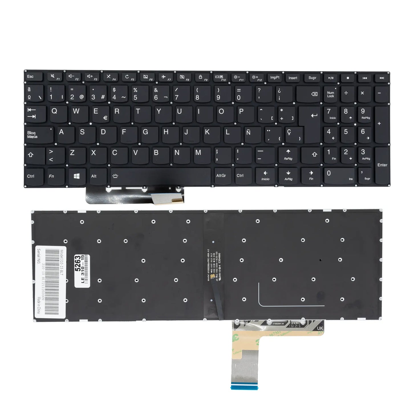Teclado Portátil LENOVO 110-15 ISK Con Botón Encendido